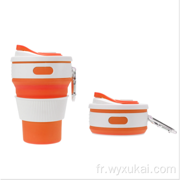 Tasses à café pliantes en silicone pour camping pliable de voyage 350 ml